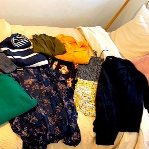 Bundle of Loft size small and medium tops and pants